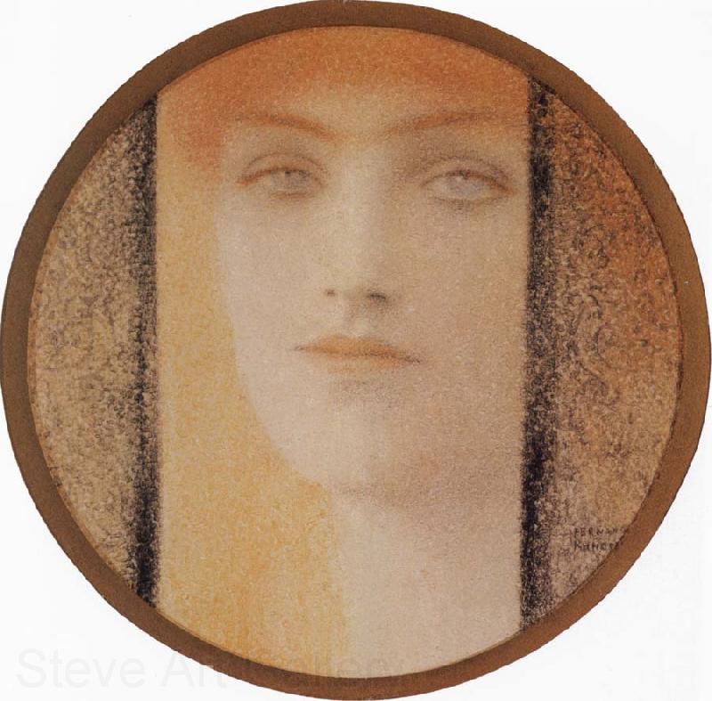 Fernand Khnopff Mask With a black curtain